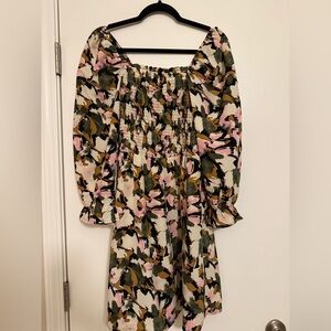 Vero Moda Multicolor Floral Long Sleeve Dress